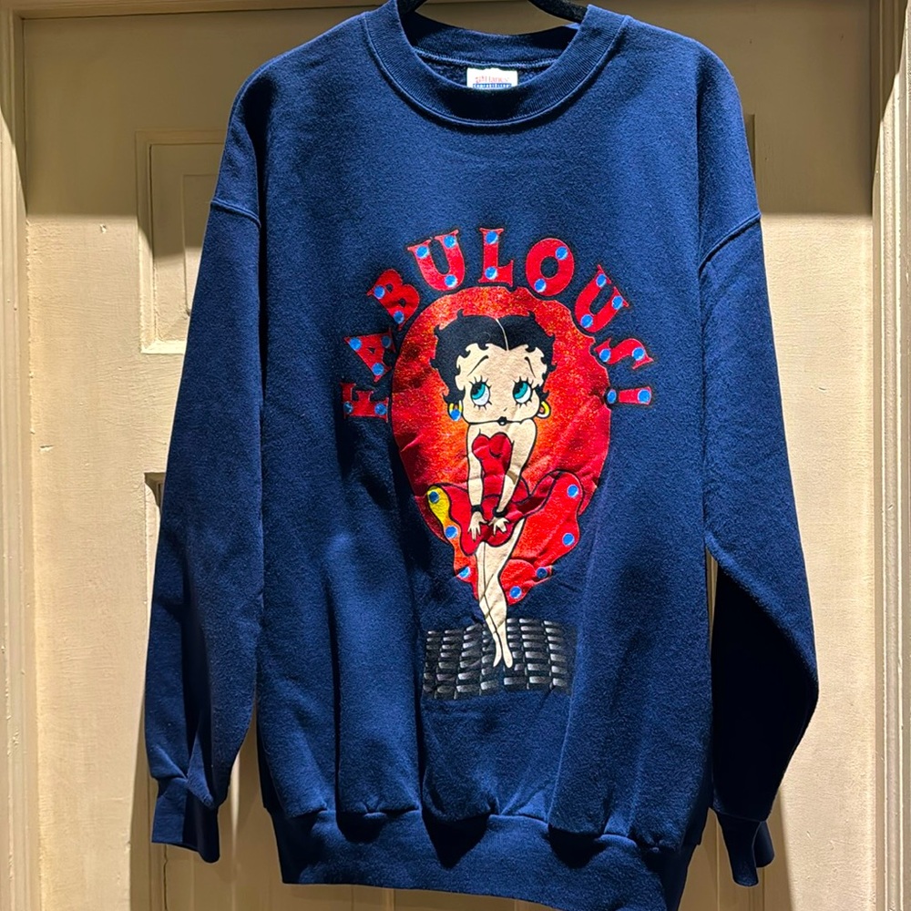 🎭BETTY BOOP IS HEADING to BROADWAY~Betty Boop 90’s sweatshirt. Mint